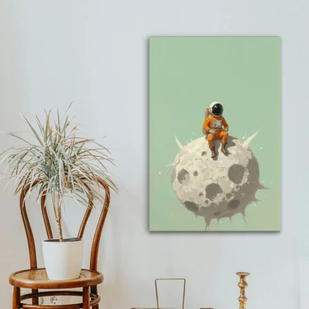 Cosmonaute sur la lune