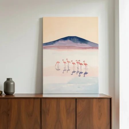 Flamingos au Lac