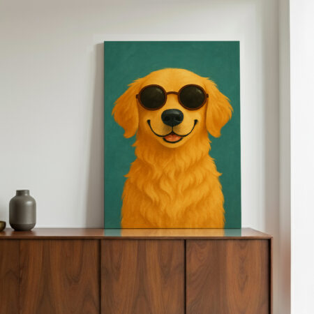 Golden Retriever a Lunette
