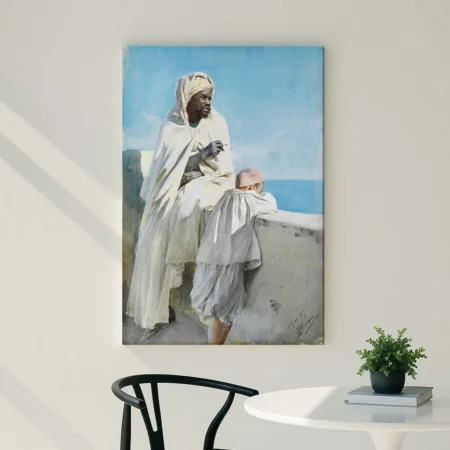 Man and boy in Algiers