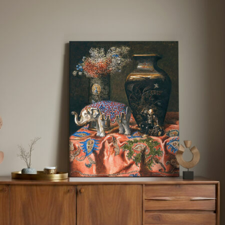 Still Life with a Japanese Vase and an Elephant (1917)