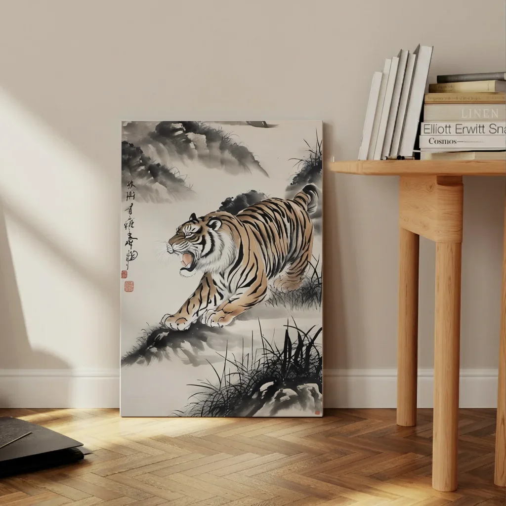 Le Tigre Ink Painting