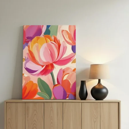 Pivoines Abstraites